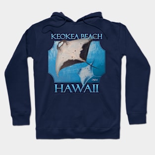 Keokea Beach Hawaii Manta Rays Sea Rays Ocean Hoodie